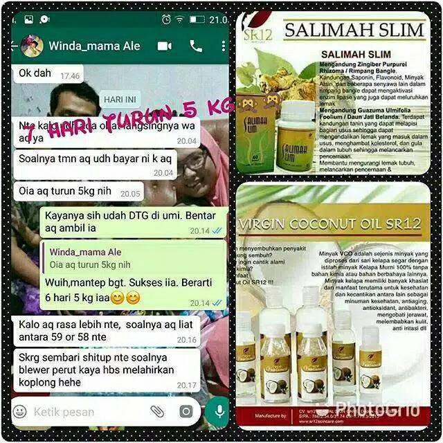 TERLARIS Paket Pelangsing Salimah Slim &amp; VCO / Obat Diet Herbal BPOM / Penurun Berat Badan utk Busui