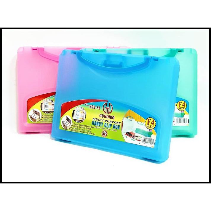 

File Dokumen Case Hcb Folio F4 File Box Plastik + Pegangan Tas Tenteng