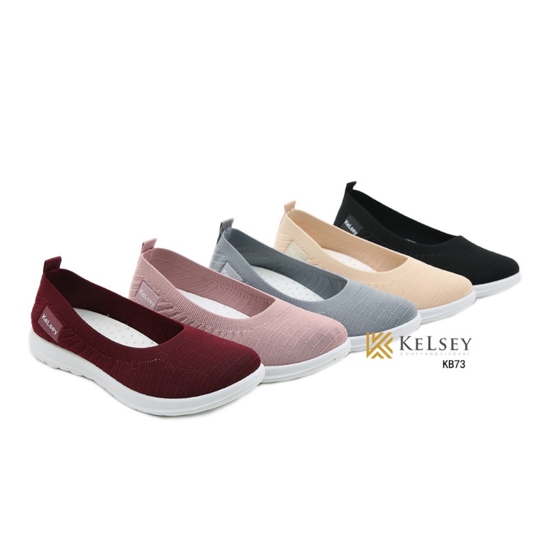 (GRATIS ALAS KAKI) NICOLE SEPATU SLIP ON KELSEY KB73  Flyknit Shoes Flats import