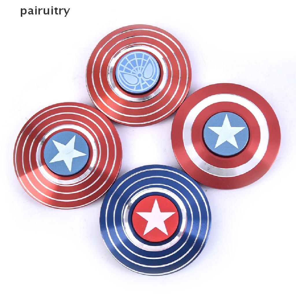 Prt Fidget Spinner Gyro Bahan Alloy Model Perisai Captain America PRT