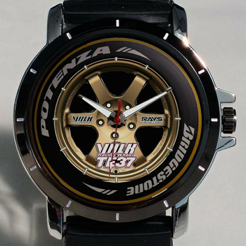 Jam Tangan Pria Custom VELG RACING BRIDGESTONE 01 Analog Keren