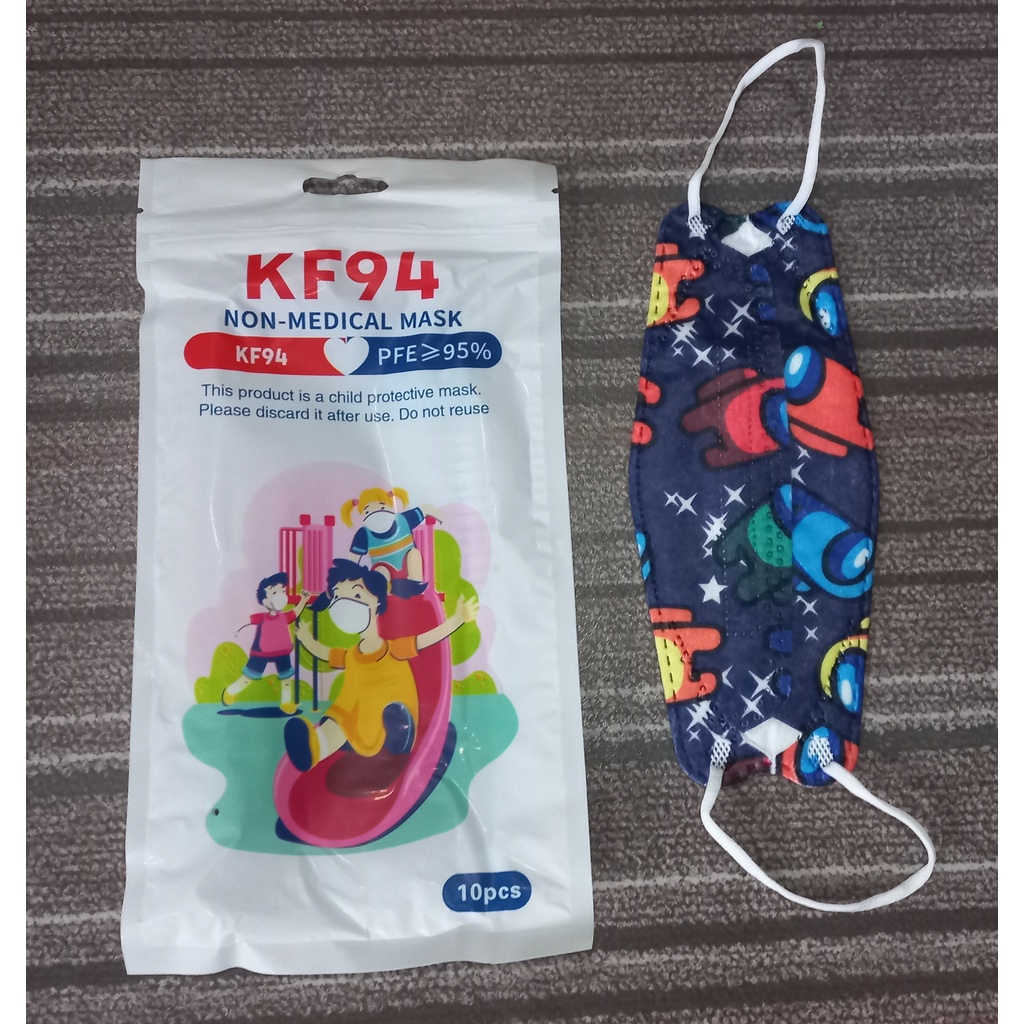 Masker KF94 Anak Karakter Unicorn Frozen Non-Medical 1 Pack Isi10 Pcs
