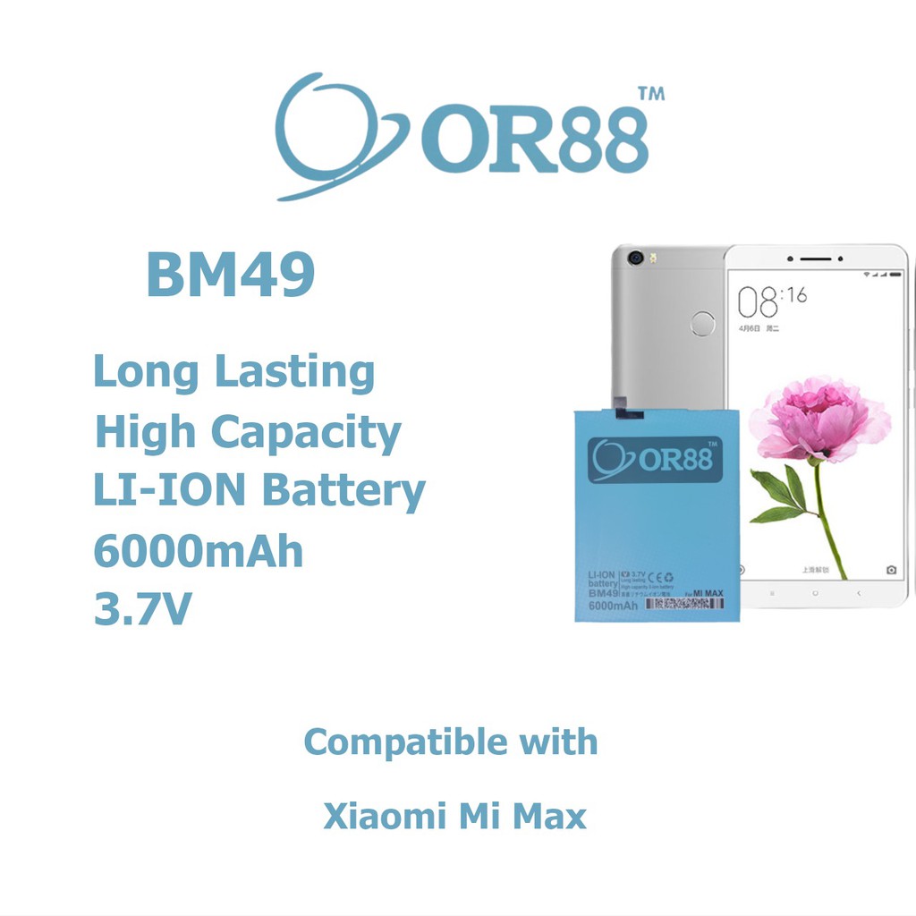 (P) Baterai batre battery Xiaomi Mi Max / BM49 double power/IC oriens88