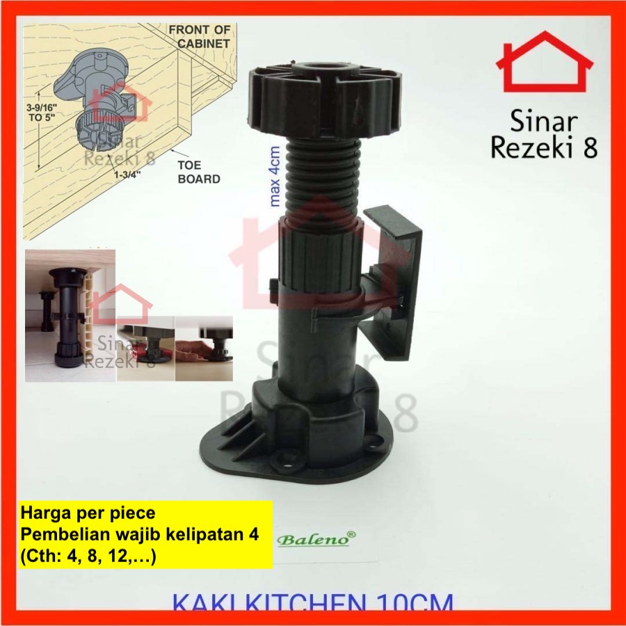 Kaki Kitchen 10 cm / Leg Adjuster Kaki Lemari Kitchen Set Dapur Meja