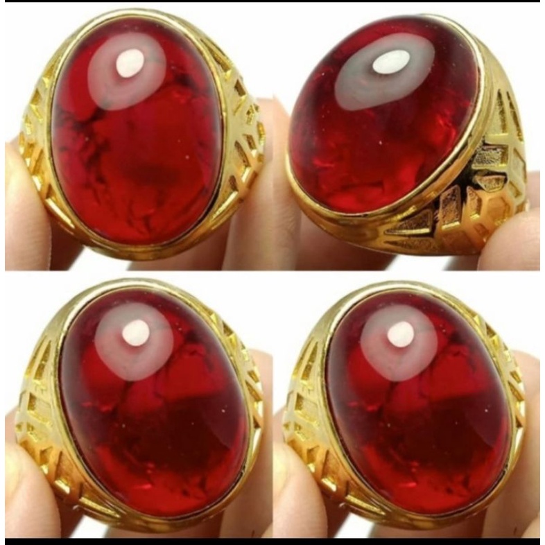 Batu Cincin Akik Merah Siam Pecah Seribu