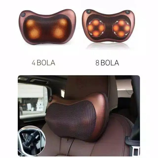 Bantal Headrest Mobil Massage Leher /Car/Home Masage Pillow CR 208