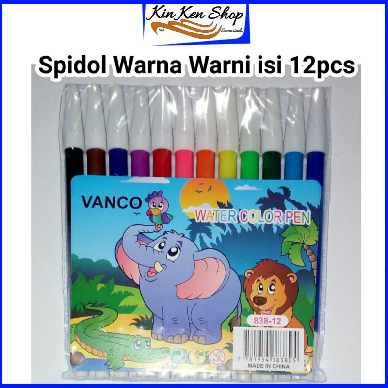 

Spidol Warna Isi 12pcs / Sepidol Warna Warni Untuk Menggambar