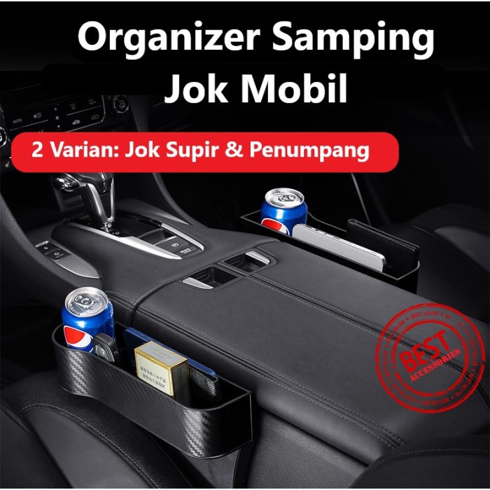 Car Seat Gap Organizer Carbon Jok Mobil Holder Storage Botol