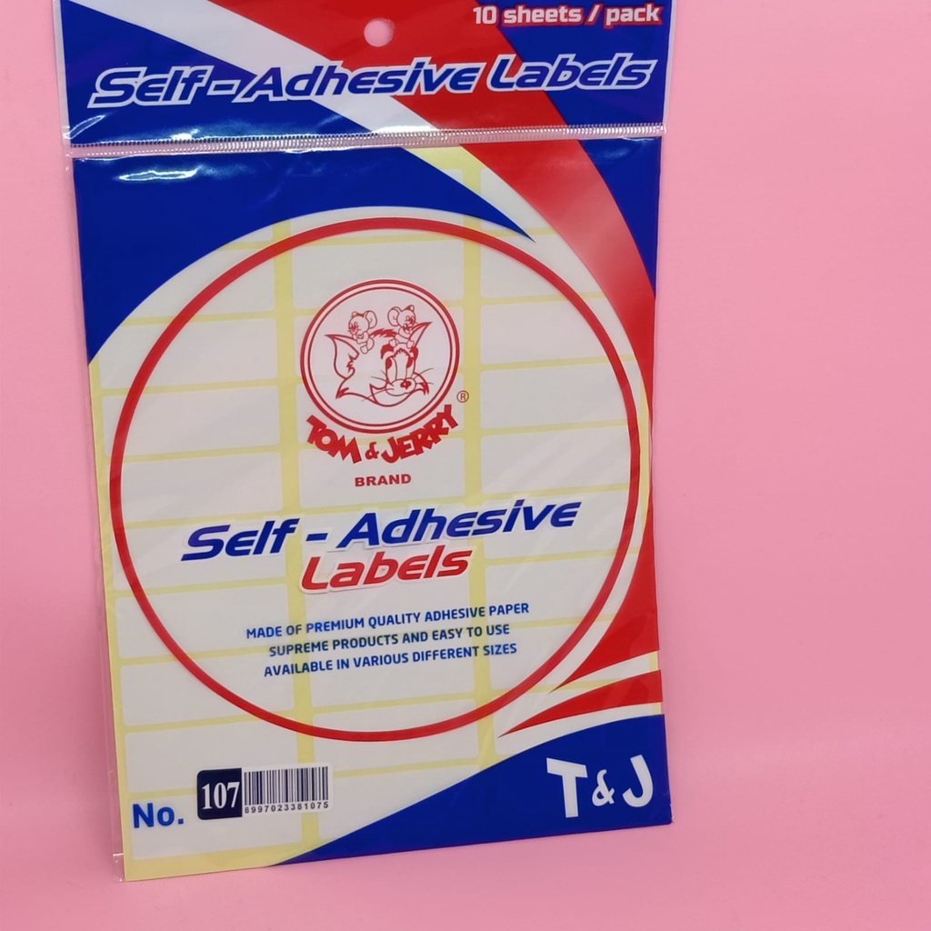 

label nama tom and jerry no. 107 - label nama atk penghapus corection