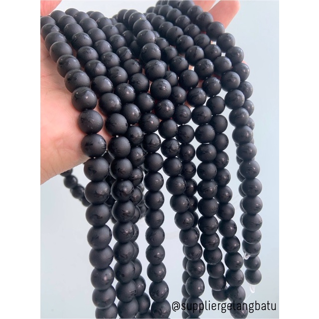 renceng batu hitam naga blackstone doff 10mm dragon bead bahan premium