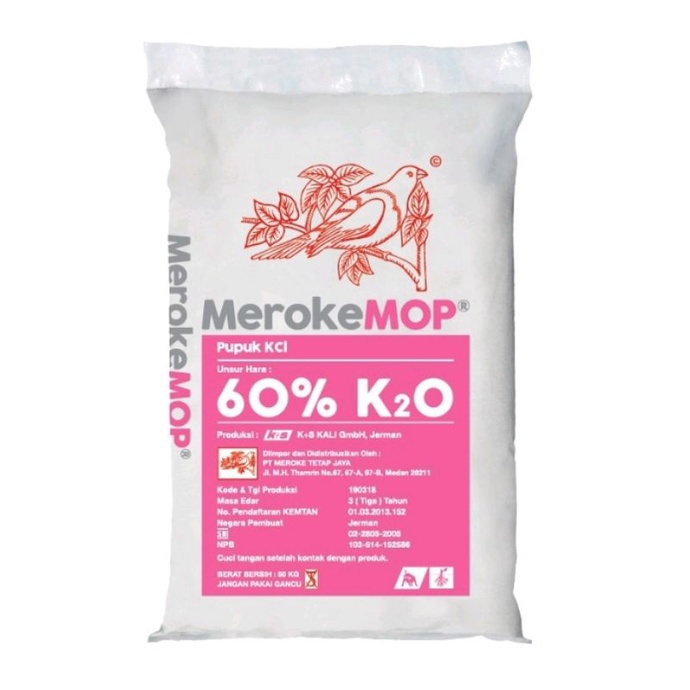 PUPUK KCL /MOP merk Meroke repack 250 gram