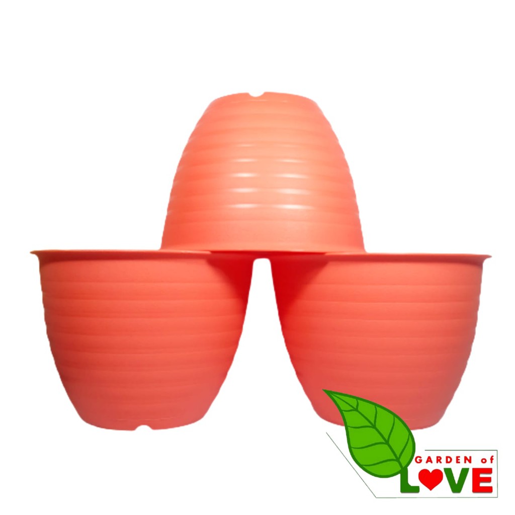 Pot Super Tawon 24 Cm Orange Garden Of Love Pot Plastik 24CM Pot Tawon Pirus 24 27 30 Tinggi Putih