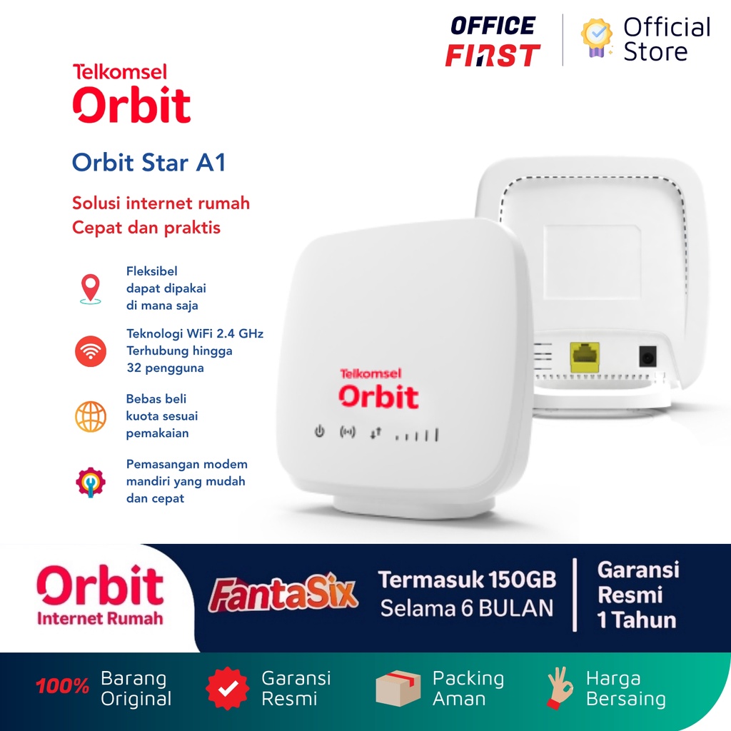 Telkomsel Orbit Star A1 Modem 4G WiFi High Speed