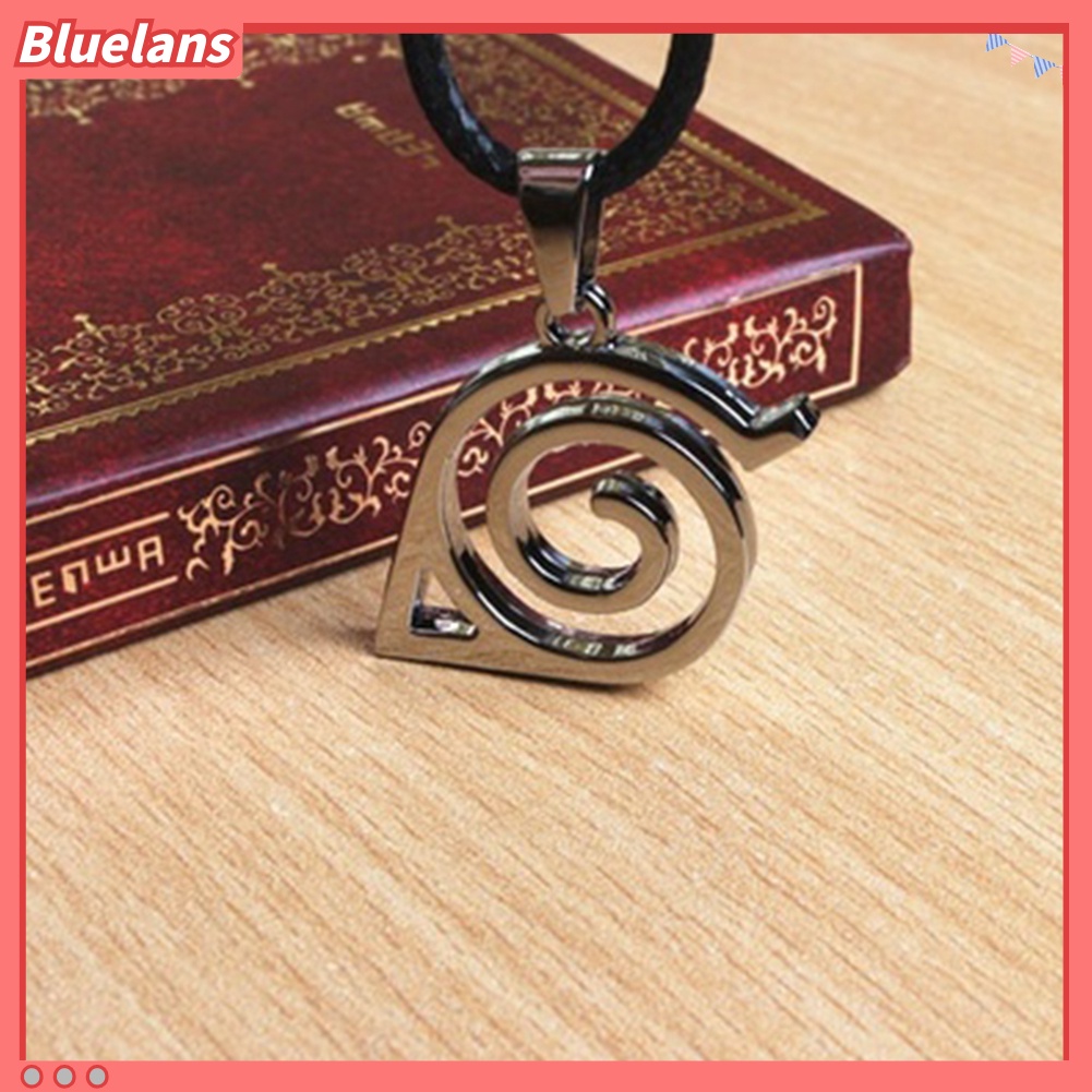 Bluelans Unique Unisex Metal Anime Naruto Logo Pendant Necklace Cosplay Hokage Accessory