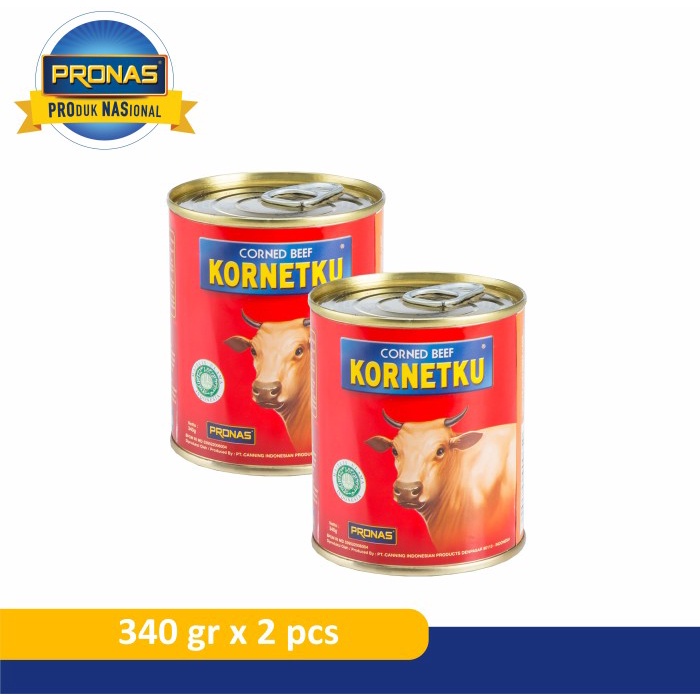 

✨COD✨ KORNETKU Kornet Sapi 340 g (kemasan kaleng EOE) bundling 2 pcs