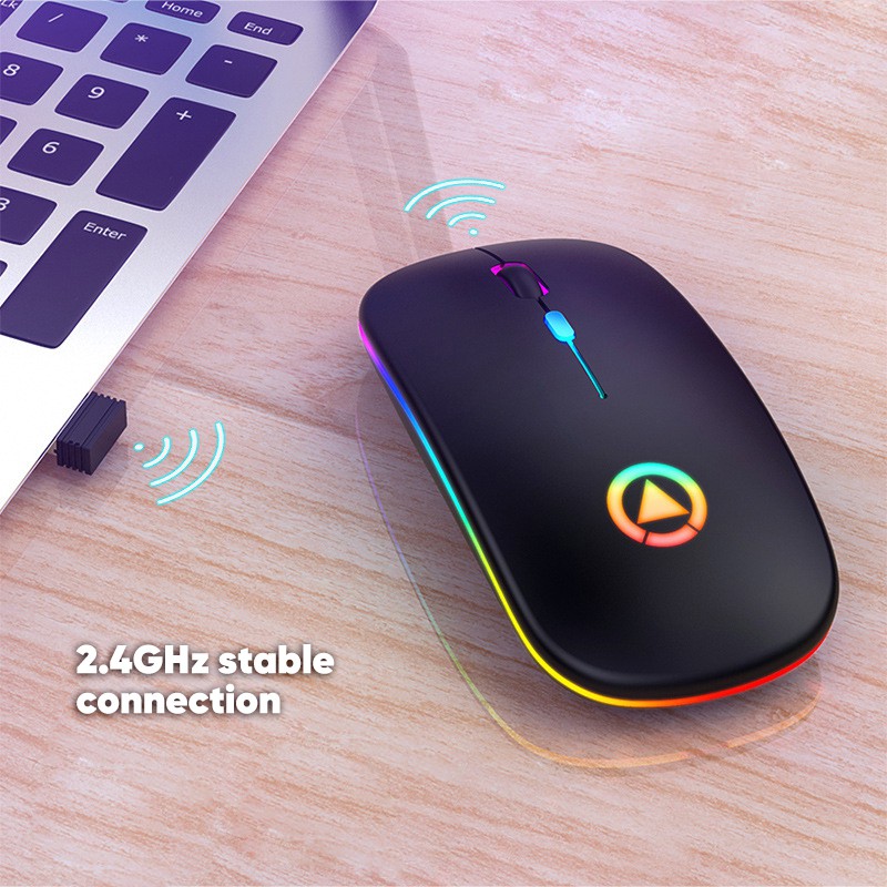 Smartfish Mouse Wireless Optical Rechargeable 1600DPI RGB LED