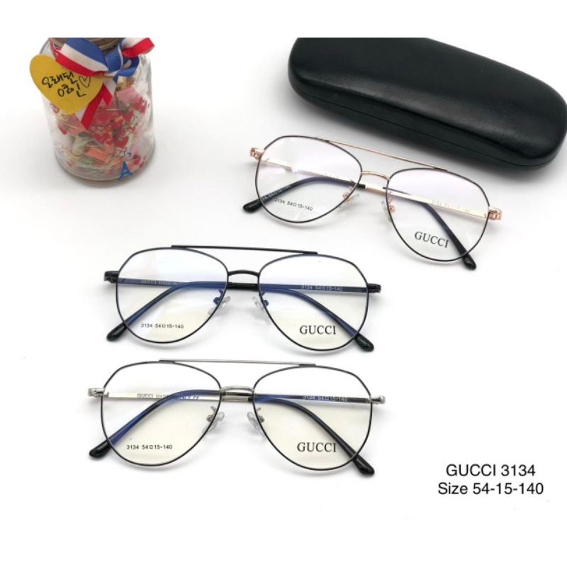 COD  KACAMATA FRAME GUCCI 3134 || KACAMATA BESI MINUS PRIA/WANITA