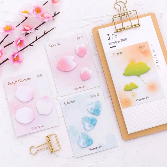 

Beautiful cherry petals Memo Pad