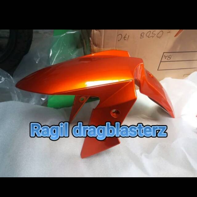 spakbor depan ninja 250 fi atau ninja z250 orange original kawasaki