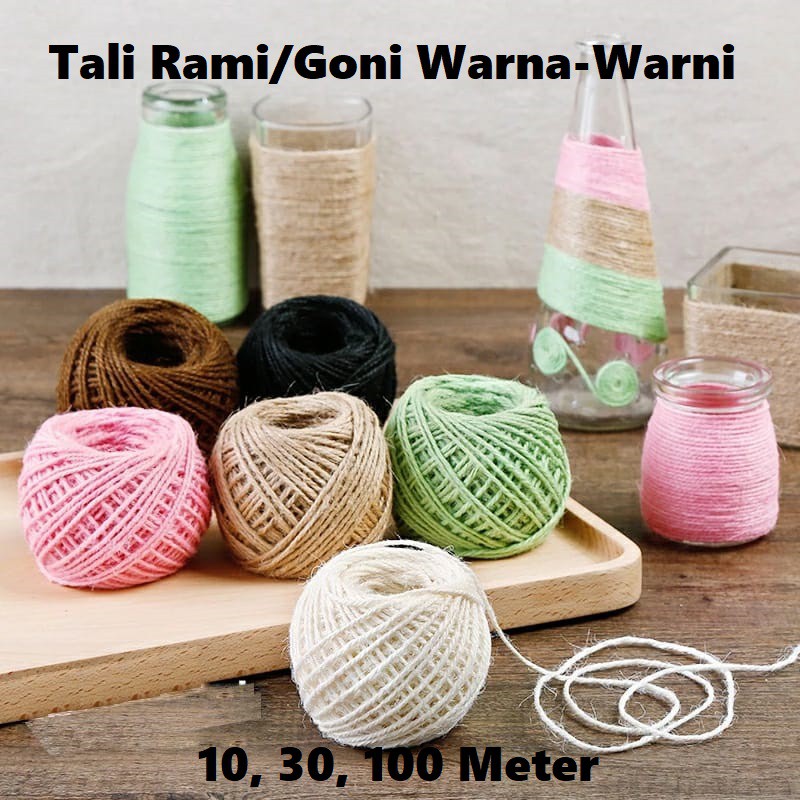 Tali Rami / Goni Warna Warni ukuran 1.5MM/2 PLY Harga/10-100Meter