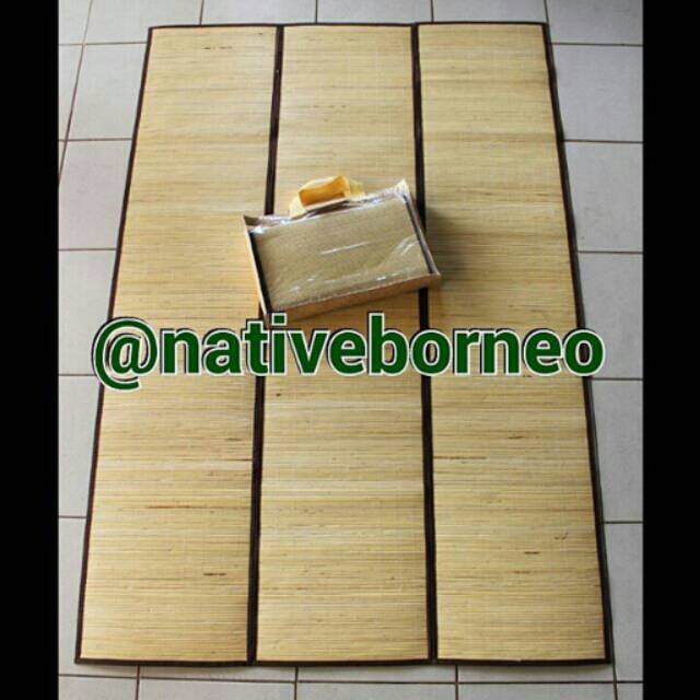 200cm x 250cm Tikar Rotan Saburina Lipat + Tas. Lampit Rotan Kalimantan. Lampit Saburina Tikar Rotan