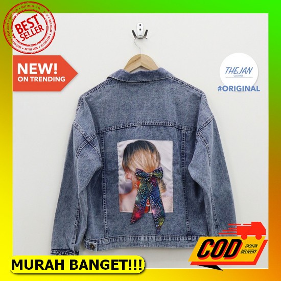 Jacket Denim Crop Jumbo Wanita Ld 120 Bahan Jeans Non Stretch Jaket Krop Jins Snow Cewek Remaja Dan 