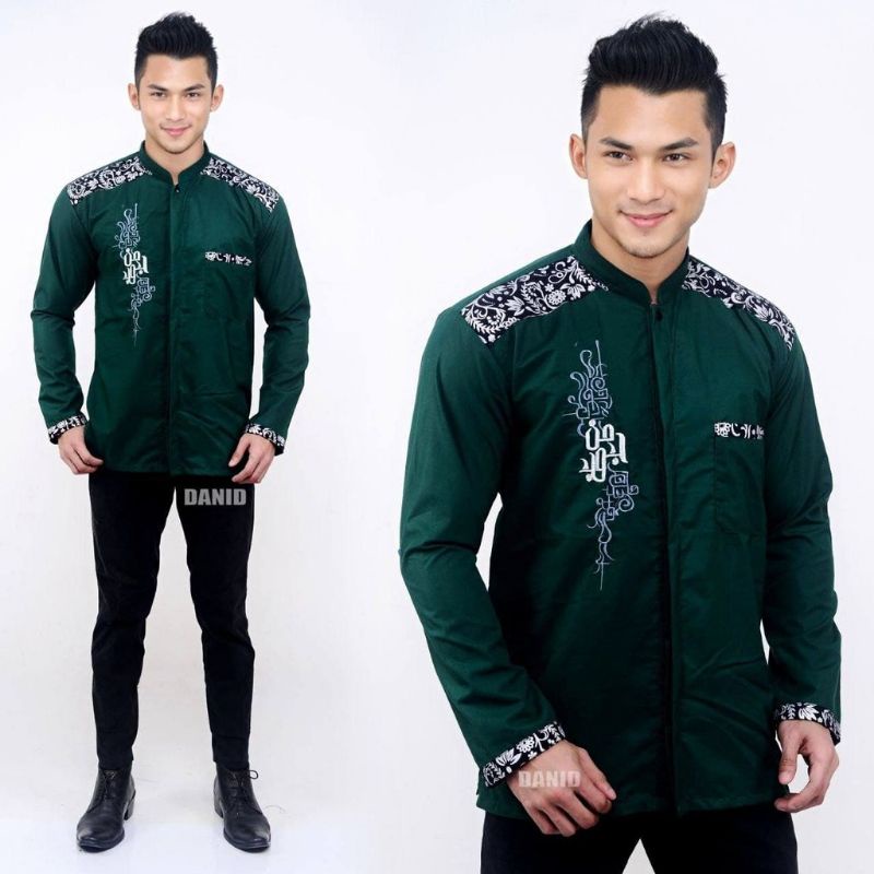 Baju Koko Kurta Lengan Pendek Baju Koko Fashion Muslim Pria Dewasa Terbaru Bahan Toyobo