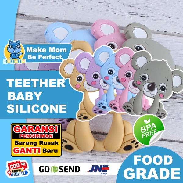 TC 4 KOALA | TEETHER BABY MODEL KOALA | GIGITAN BAYI TEETHER BENTUK KOALA | MAINAN GIGITAN BAYI SILICONE BPA FREE | RUZAIN MALL