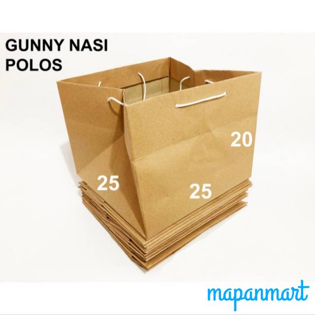 

PAPER BAG GUNNY NASI POLOS (25 x 25 x 20)