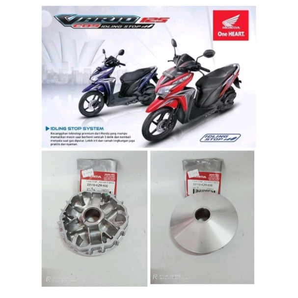 rumah roller face com movable puly poly puli depan Vario 125 old 22110-kzr-600  ORI ASLI AHM