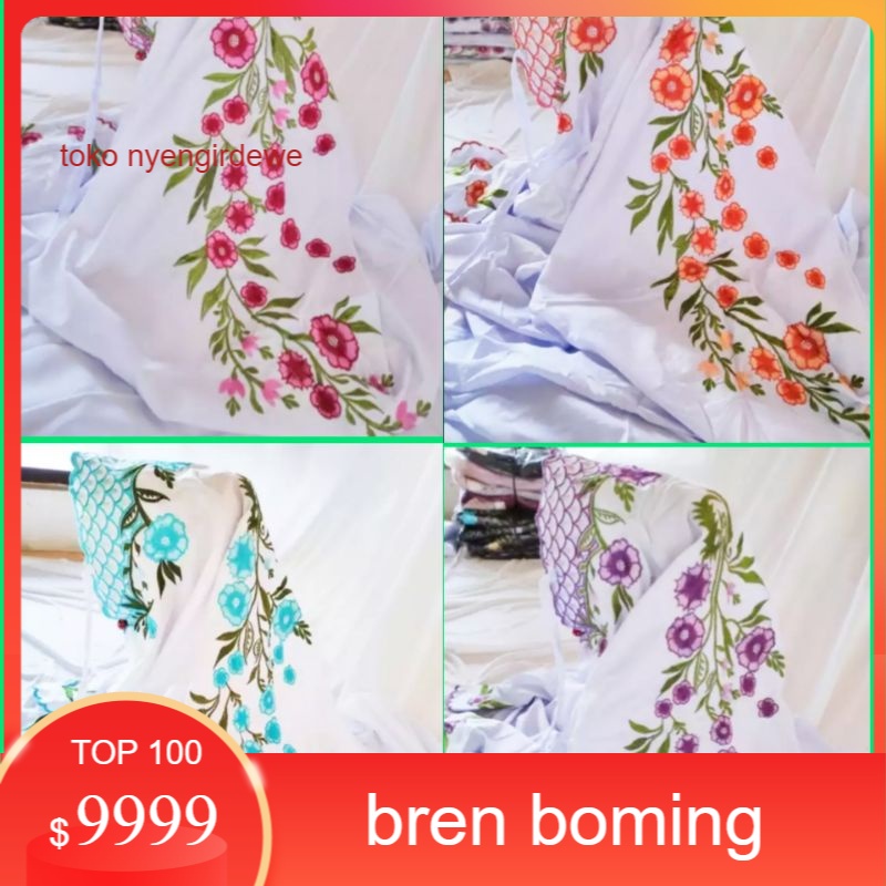 Mukena Dewasa Terusan Bordir Mukena Dewasa Lajuran/Lajur Langsungan Polino Silk Super Motif Bordir M