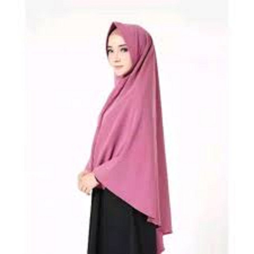 (BISA COD)HIJAB SYAR'I / KIMAR JUMBO PET ATEM syar'i instant XXL instan wolfis JILBAB jumbo 80-100