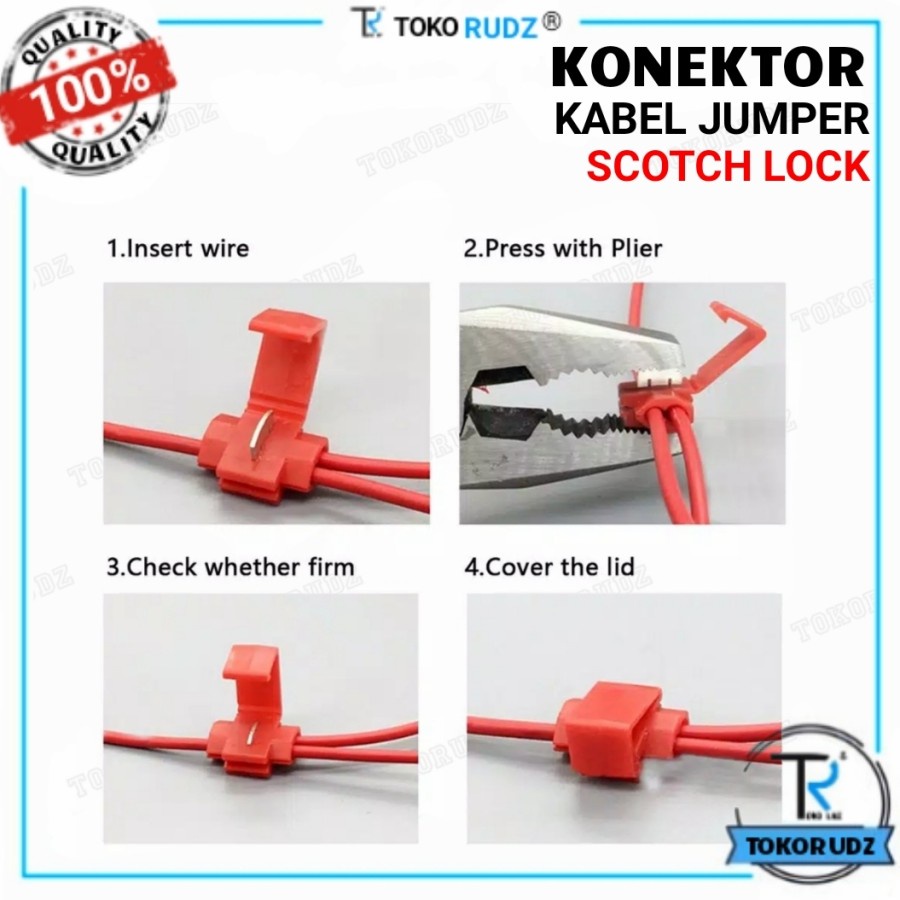 Konektor Kabel Jumper Scotch Lock Penyambung Klip Pengaman Kabel Kupas