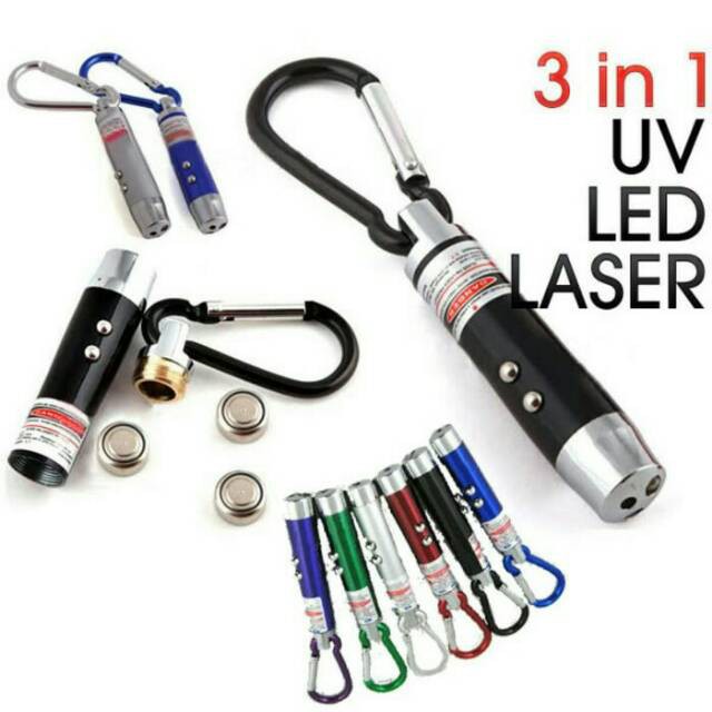 【Bisa COD】 Senter Laser 3 Mode (3 in 1) ~ Free Batre ~ Pointer Flashlight