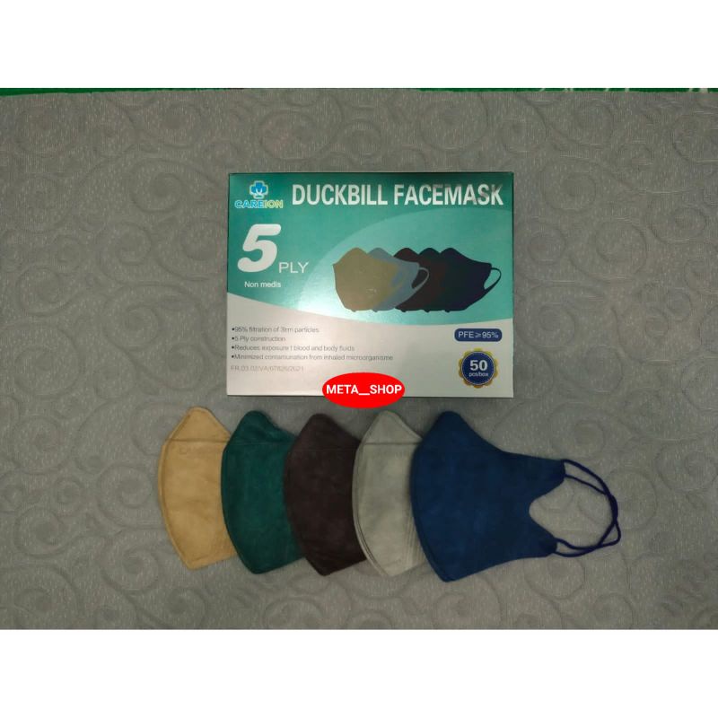 masker duckbill careion mix warna 5ply isi 50 pcs
