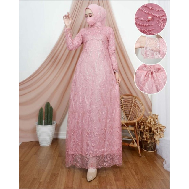 GAMIS RATU / GAMIS BRUKAT / GAMIS PESTA / KEBAYA MODERN / KEBAYA BRUKAT / OUTFIT BAJU PESTA KEKINIAN / JN