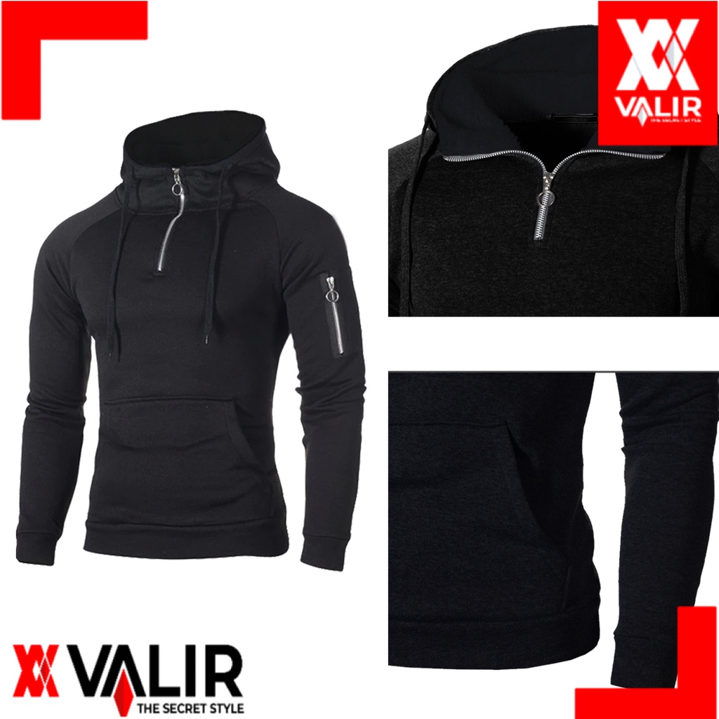 Valir Dapper Jaket Sweater Hoodie Pria Ukuran M, L, XL, XXL
