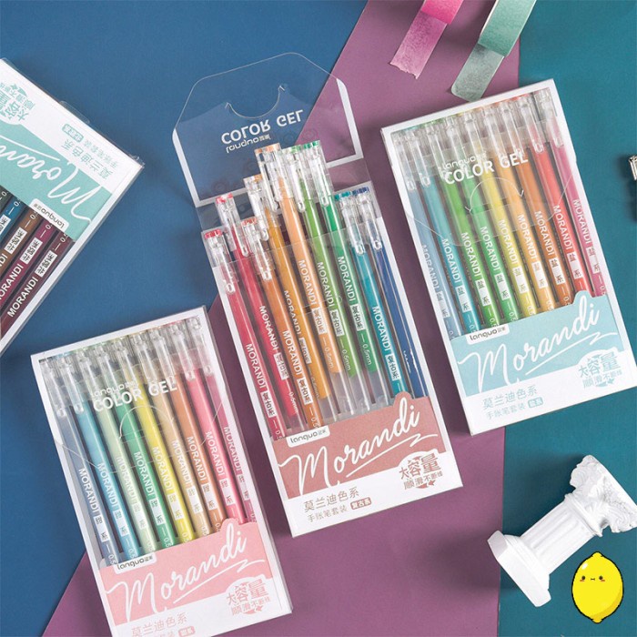 

CODE0IF Morandi Real Colors Gel Pen Set 9pc / Pulpen Warna Warni