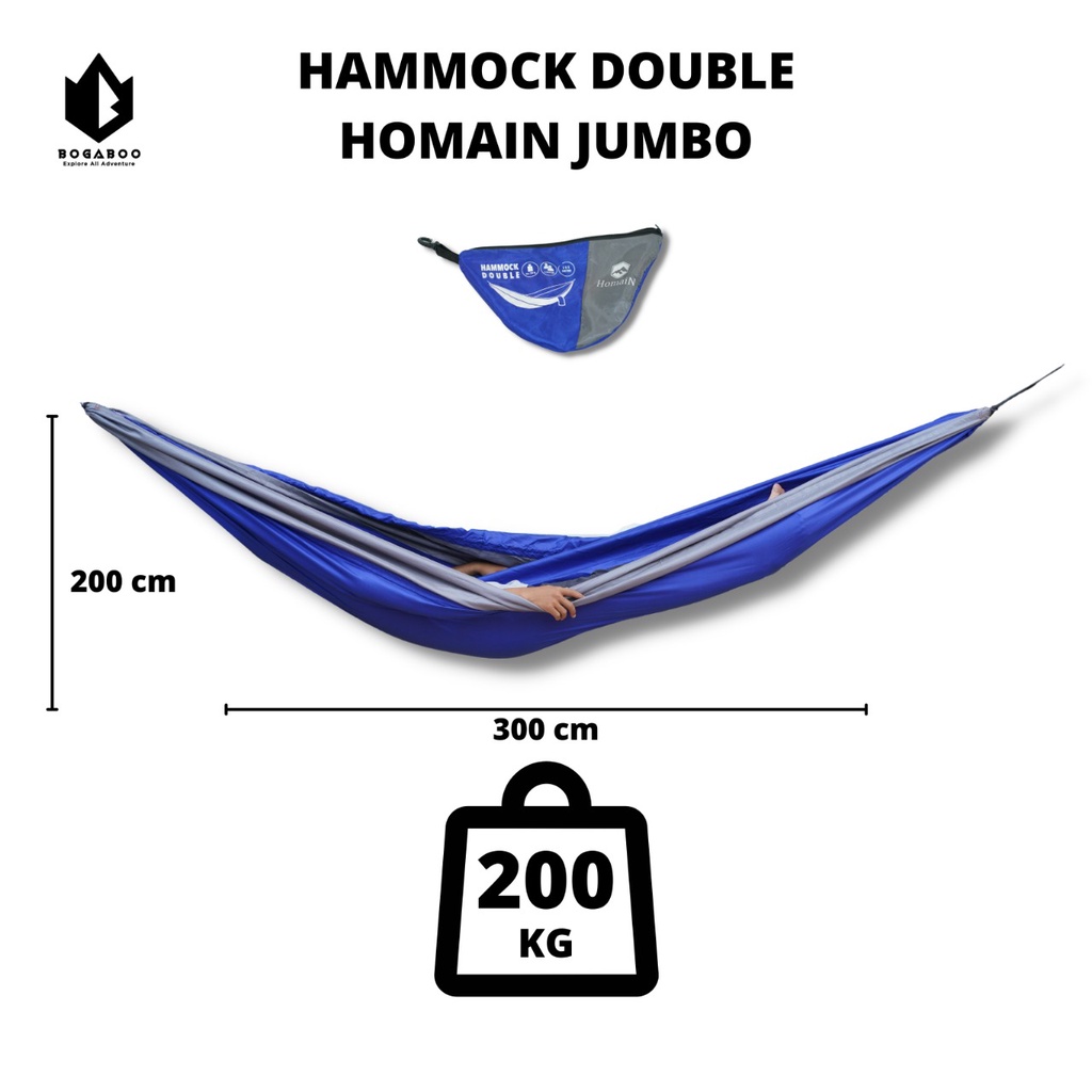 Hammock Double Homain Jumbo - Ayunan - Hamock Hommain Tebal - hamock - hamok - hammock - hamuk - hamock - hamoc