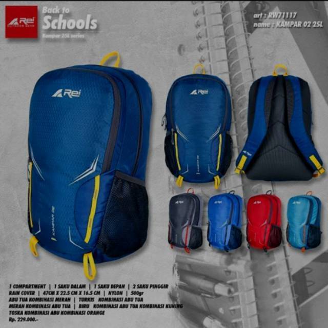 Tas Ransel Rei Kampar 25L Daypack Rei Original