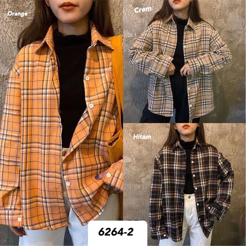 BAJU BANGKOK IMPORT/ ready bkk/ kemeja tartan flanel import high quality/ kemeja import