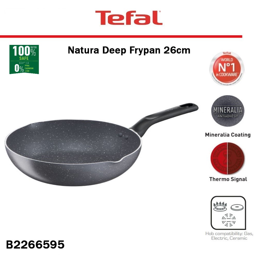 Jual Tefal Natura Deep Frypan 26cm Panci Wajan Anti Lengket Shopee