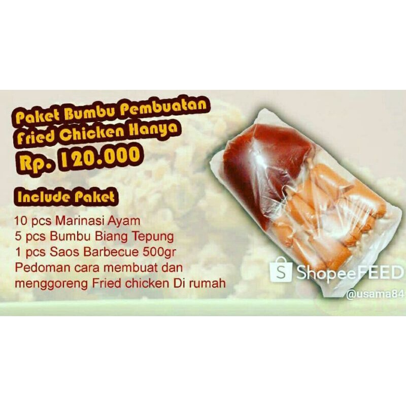 

Paket lengkap bumbu buat fried chicken sendiri di rumah