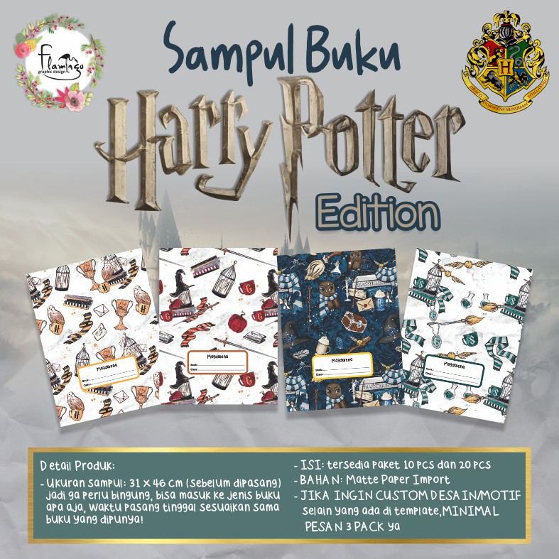 

SAMPUL BUKU HARRY POTTER POTTERHEAD ANAK SEKOLAH KULIAH FREE CUSTOM NAMA