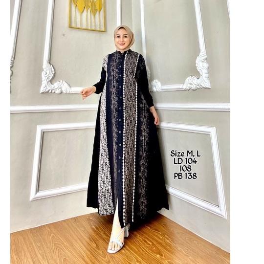 Viral Gamis Twill Ori Pekalongan Cap Malaman Size M L XL Gamis busui Gamis Kekinian Gamis Syari Gami