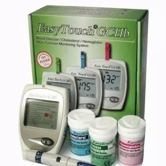 Alat Cek HB Tes Hemoglobin Easy Touch GCHb 3 in 1 Bisa Cek Gula Darah Kolesterol Original Free Ta