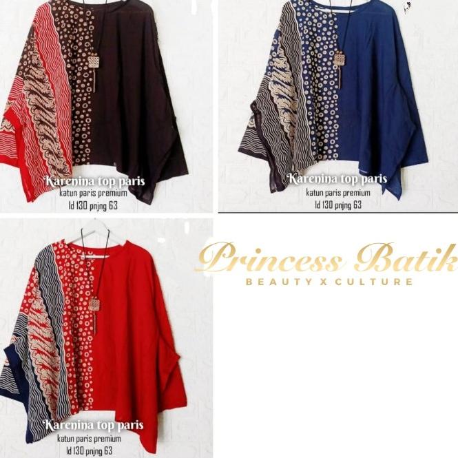 Modern.. SUPER JUMBO LD 135 XXXXXXXL 7L NEW ARRIVAL BLUS KARENINA TOP PARIS BLOUSE BATIK PREMIUM SUP