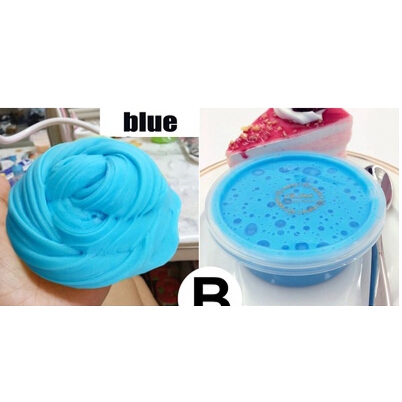 Zzz Mainan Anak Anti stress Fluffy Slime Bening Slime Glitter Slime ERTam Beads Slime (6