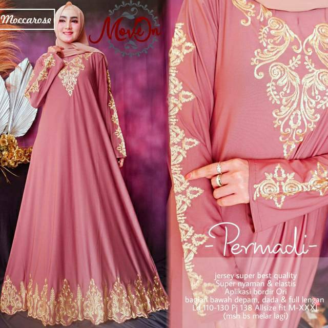 Permadi Gamis Syari Busana Wanita Bordir Ori mewah