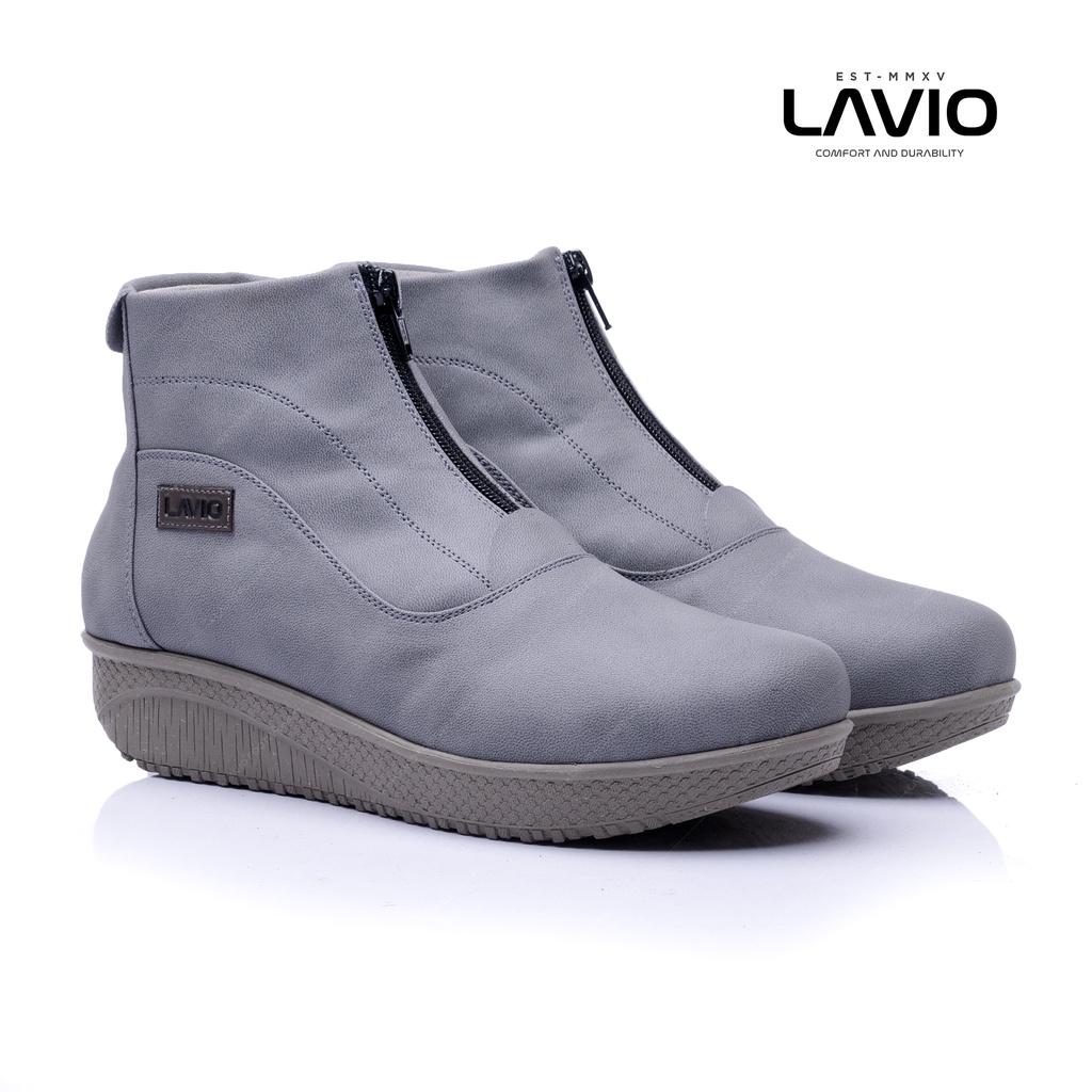 Sepatu Sneakers Boots Wanita Cewe Keren Korea Kekinian Lavio Vanilla Original